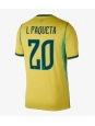 Moške Nogometnih dresov Brazilija Lucas Paqueta #20 Domači SP 2026 Kratki rokavi Moške Nogometnih dresov Brazilija Lucas Paqueta #20 Domači SP 2026 Kratki rokavi